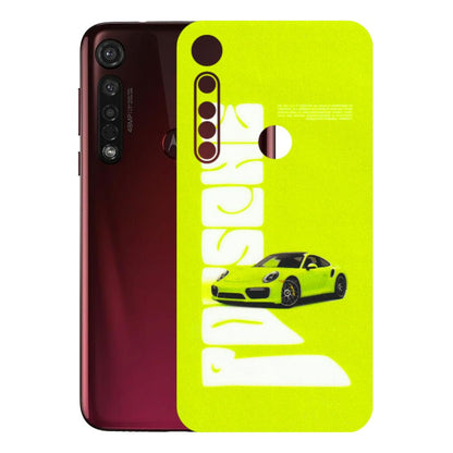 Motorola Phone Skins (All Models) - Lime Green Porche - 3D Embossed Finish (L-30) Motorola Moto G8 Plus