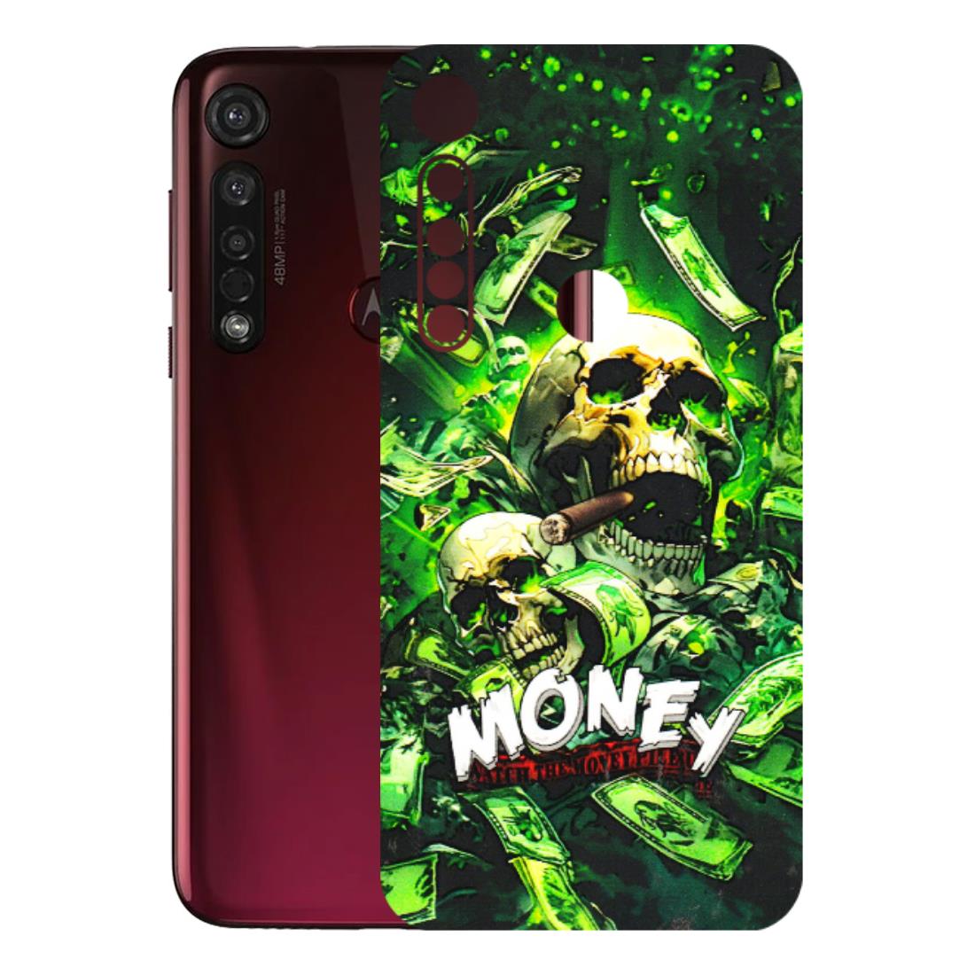 Motorola Phone Skins (All Models) - Skull Money - 3D Embossed Finish (L-303) Motorola Moto G8 Plus