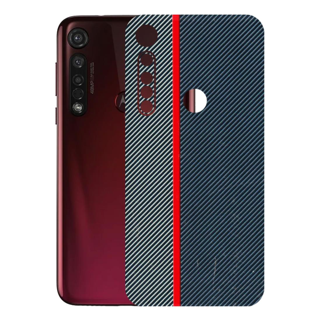 Motorola Phone Skins (All Models) - Blue Sober Lines - 3D Embossed Finish (L-305) Motorola Moto G8 Plus