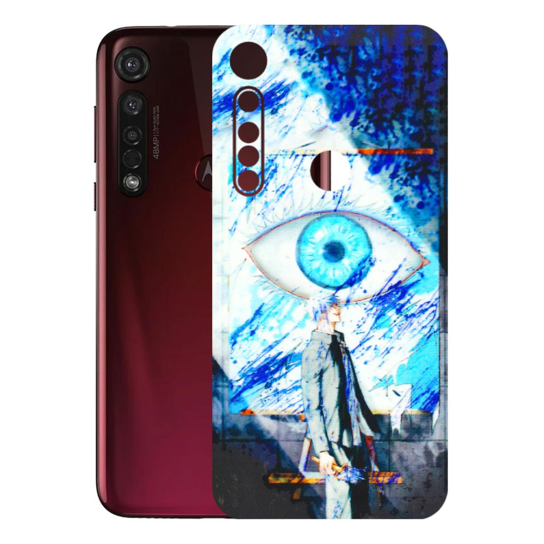 Motorola Phone Skins (All Models) - Anime Sea Blue Eye - 3D Embossed Finish (L-318) Motorola Moto G8 Plus