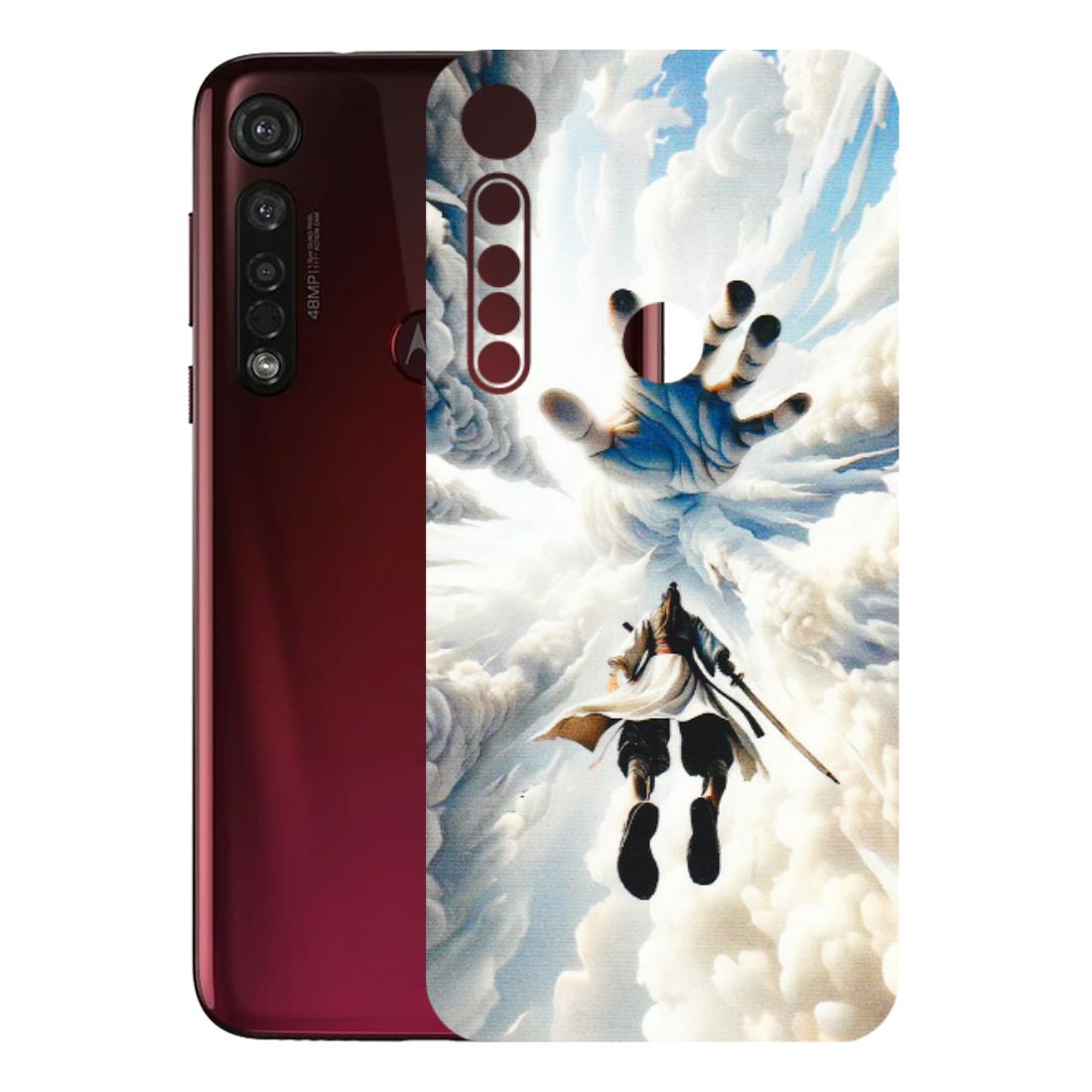 Motorola Phone Skins (All Models) - Big Hand With Monkey King - 3D Embossed Finish (L-323) Motorola Moto G8 Plus