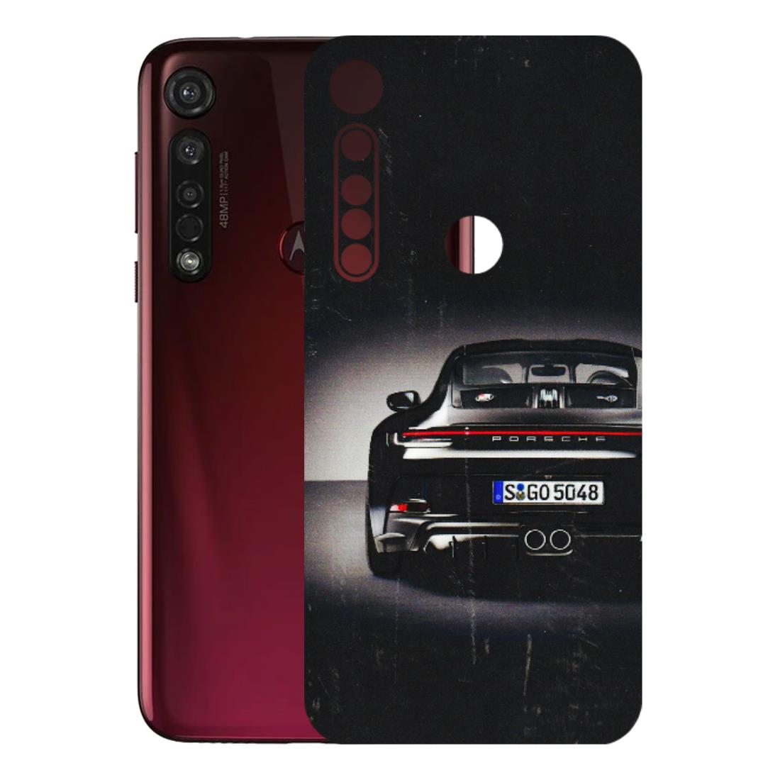 Motorola Phone Skins (All Models) - New Black Porsche GT3 - 3D Embossed Finish (L-327) Motorola Moto G8 Plus