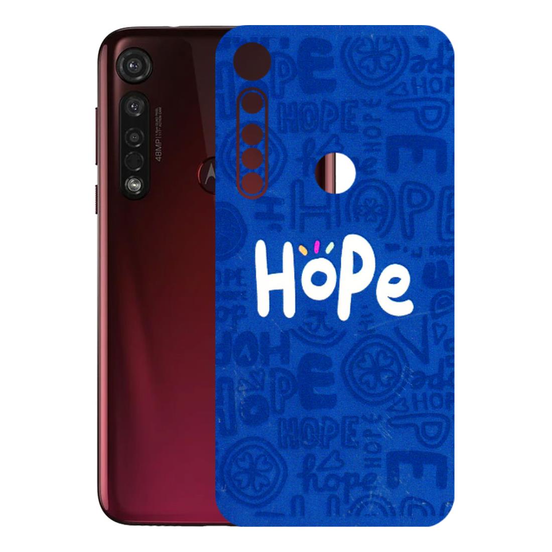 Motorola Phone Skins (All Models) - Hope Doodles Blue - 3D Embossed Finish (L-43) Motorola Moto G8 Plus