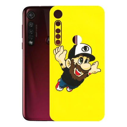 Motorola Phone Skins (All Models) - Flying Beardo - 3D Embossed Finish (L-60) Motorola Moto G8 Plus