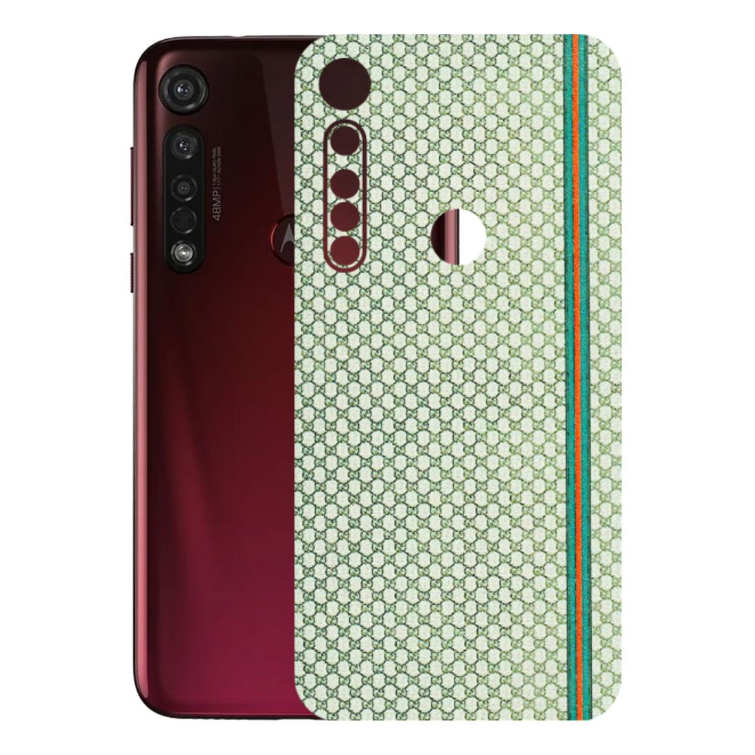 Motorola Phone Skins (All Models) - Gucci Fabric Pattern - 3D Embossed Finish (L-73) Motorola Moto G8 Plus