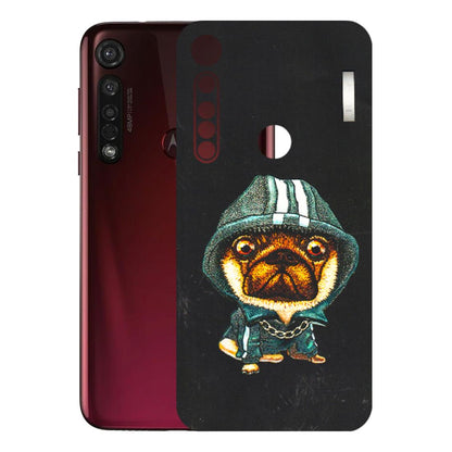 Motorola Phone Skins (All Models) - Puppy N Hoodie - 3D Embossed Finish (L-90) Motorola Moto G8 Plus