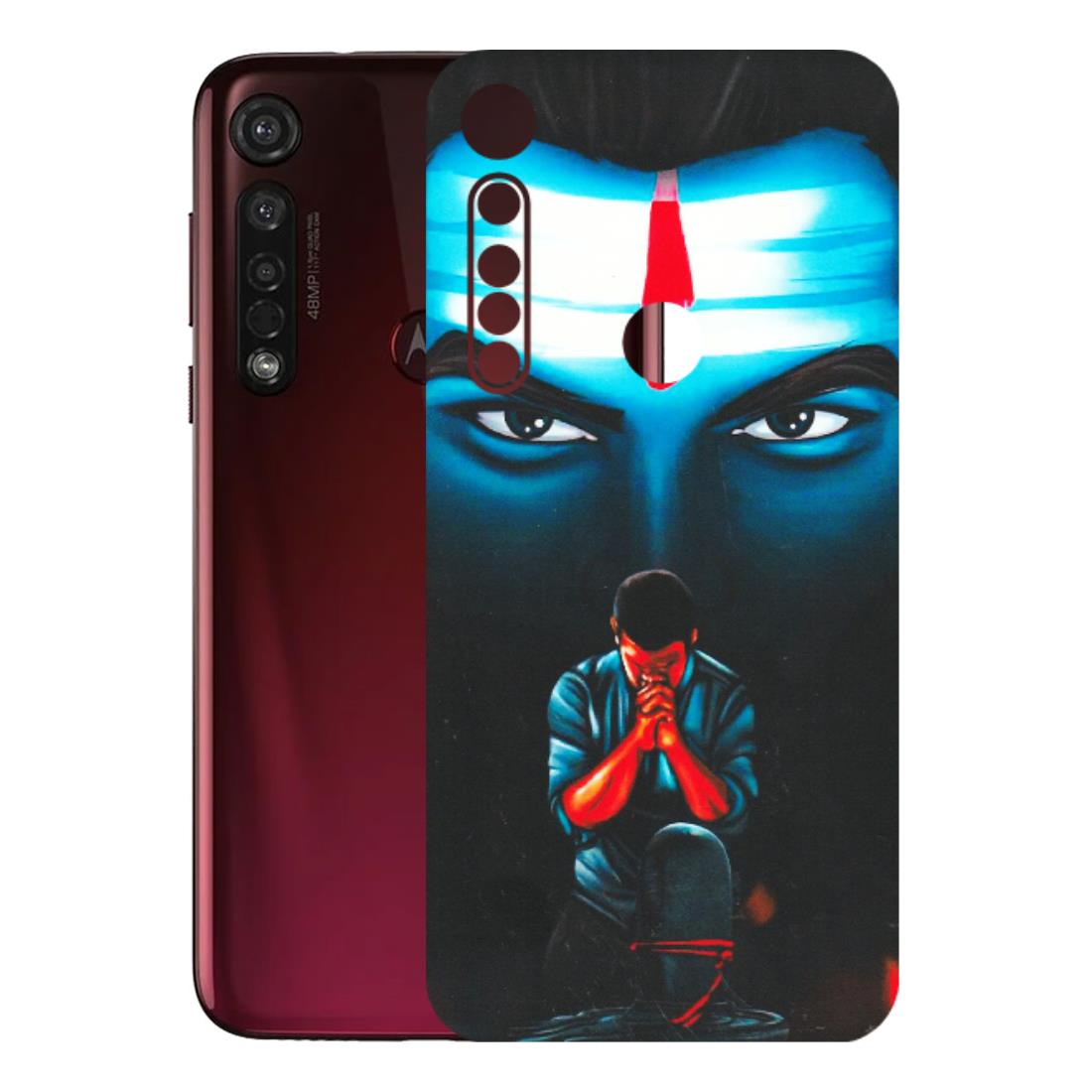 Motorola Phone Skins (All Models) - Mahakal Bhakt - Matte Finish (M-112) Motorola Moto G8 Plus