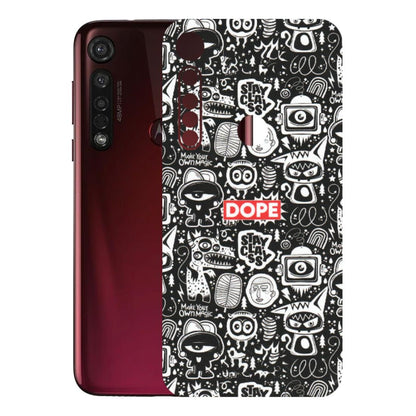 Motorola Phone Skins (All Models) - Dope Stay Classy Black Doodles - Matte Finish (M-126) Motorola Moto G8 Plus