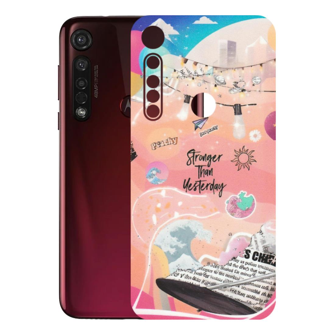 Motorola Phone Skins (All Models) - Stronger Then Yesterday - Matte Finish (M-128) Motorola Moto G8 Plus