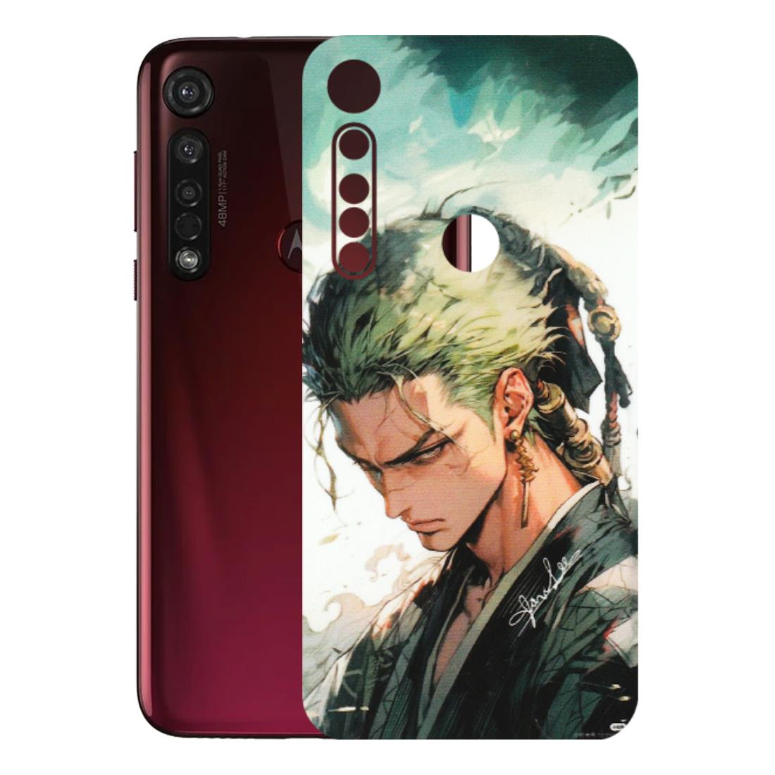 Motorola Phone Skins (All Models) - New Roronoa Zoro One Picece Anime - Matte Finish (M-140) Motorola Moto G8 Plus
