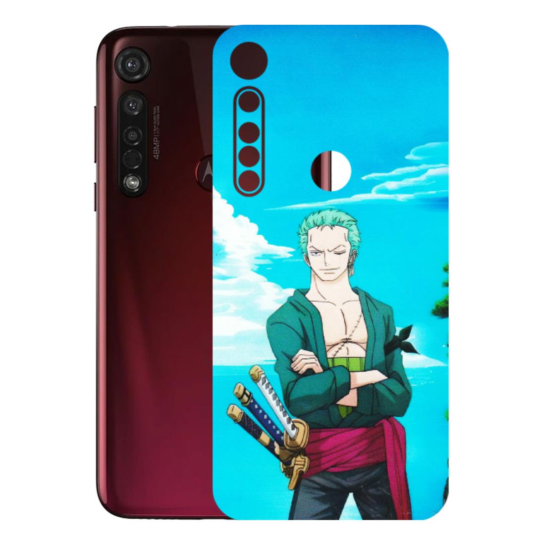 Motorola Phone Skins (All Models) - Cool Swordman Zoro Anime - Matte Finish (M-143) Motorola Moto G8 Plus