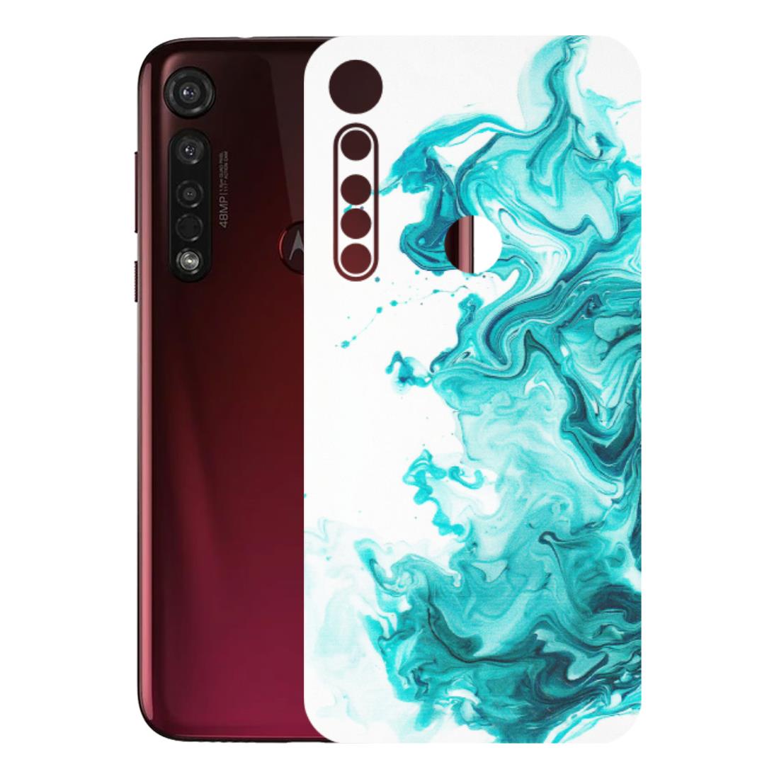 Motorola Phone Skins (All Models) - Sky Blue Abstract Colour - Matte Finish (M-146) Motorola Moto G8 Plus