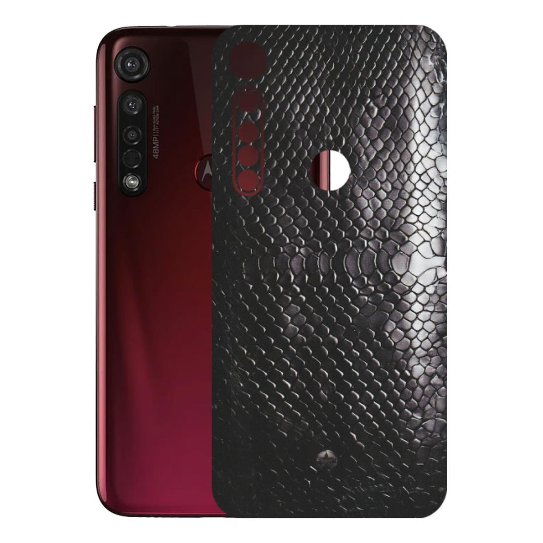 Motorola Phone Skins (All Models) - Black Snack Leather - Matte Finish (M-147) Motorola Moto G8 Plus
