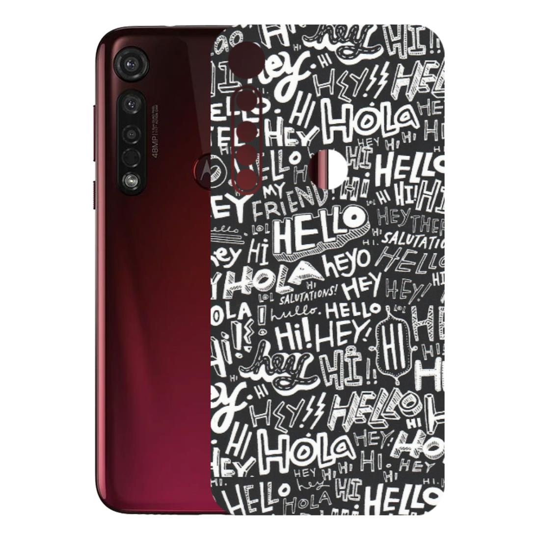 Motorola Phone Skins (All Models) - Hi Hello Doodles - Matte Finish (M-25) Motorola Moto G8 Plus