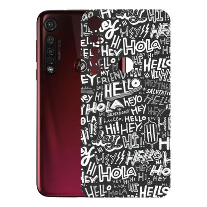 Motorola Phone Skins (All Models) - Hi Hello Doodles - Matte Finish (M-25) Motorola Moto G8 Plus