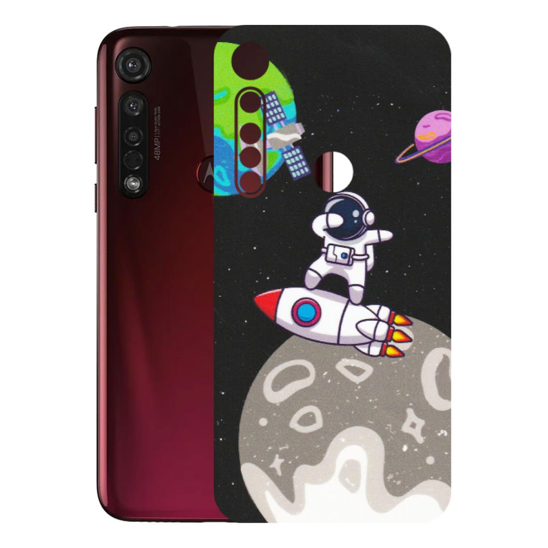 Motorola Phone Skins (All Models) - Astronaut Vibing Toon Running - Matte Finish (M-39) Motorola Moto G8 Plus
