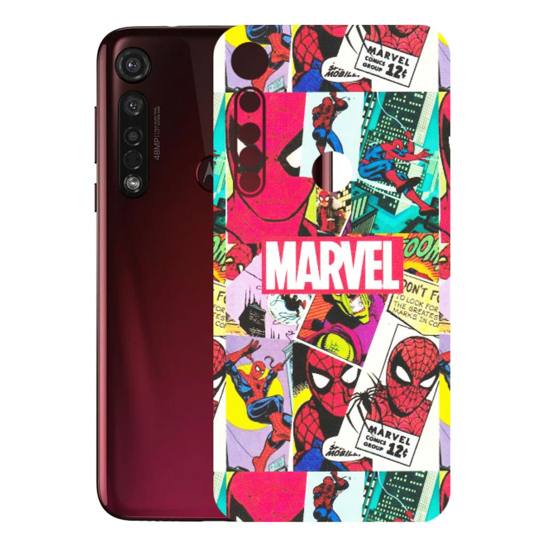 Motorola Phone Skins (All Models) - Marvel Comic Spiderman Grafitti - Matte Finish (M-72) Motorola Moto G8 Plus