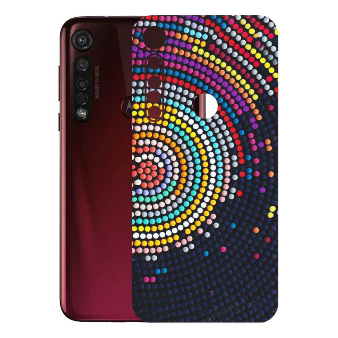 Motorola Phone Skins (All Models) - Rainbow Dot Mandala - Matte Finish (M-97) Motorola Moto G8 Plus