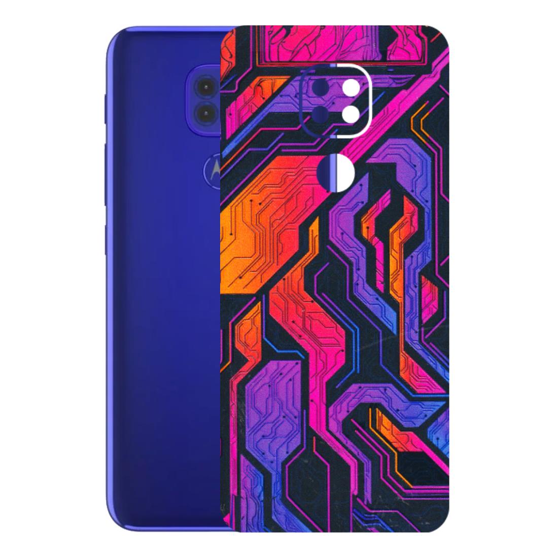 Motorola Phone Skins (All Models) - Tech Circuits Futuristic - 3D Embossed Finish (L-07) Motorola Moto G9