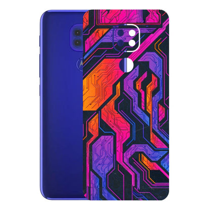 Motorola Phone Skins (All Models) - Tech Circuits Futuristic - 3D Embossed Finish (L-07) Motorola Moto G9