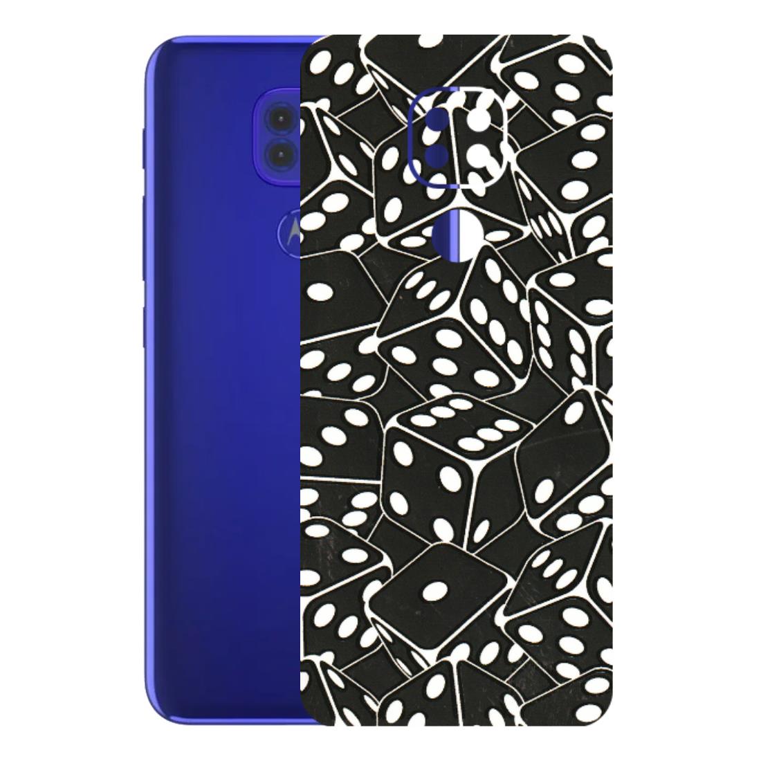 Motorola Phone Skins (All Models) - Big Black Dices - 3D Embossed Finish (L-106) Motorola Moto G9