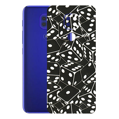 Motorola Phone Skins (All Models) - Big Black Dices - 3D Embossed Finish (L-106) Motorola Moto G9
