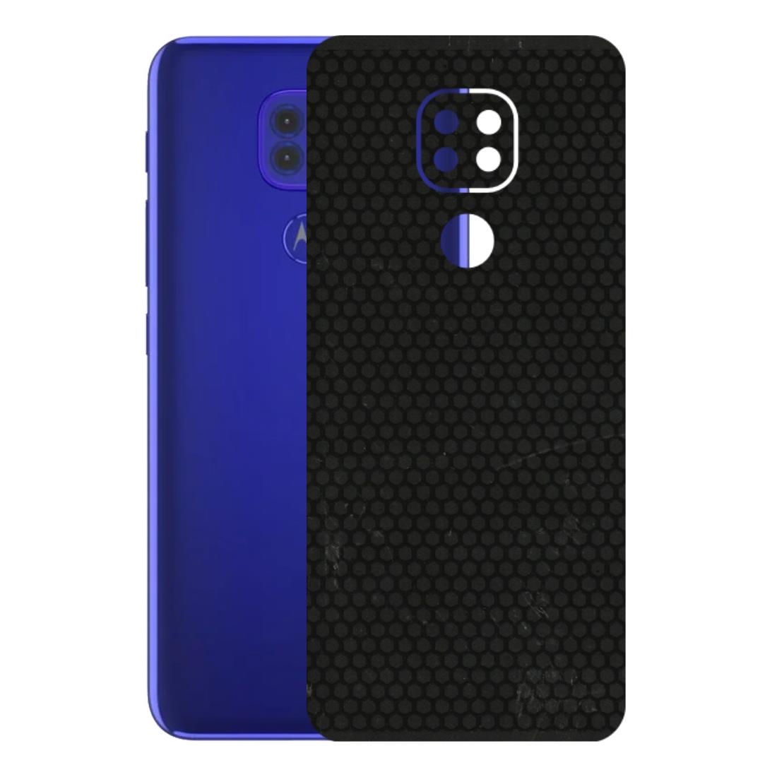 Motorola Phone Skins (All Models) - Black honeycomb - 3D Embossed Finish (L-114) Motorola Moto G9