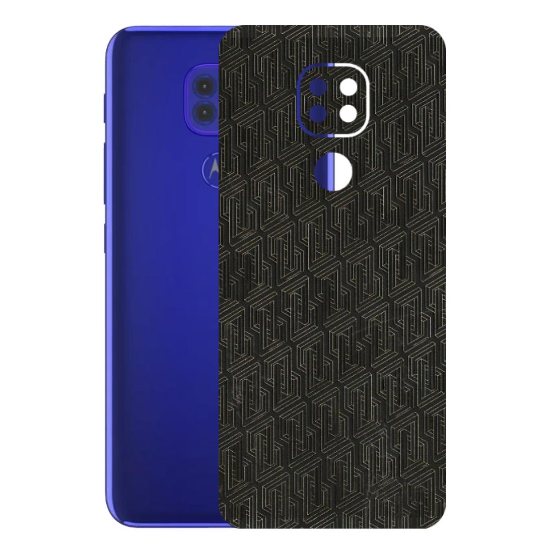 Motorola Phone Skins (All Models) - Black Abstract Pattern - 3D Embossed Finish (L-117) Motorola Moto G9