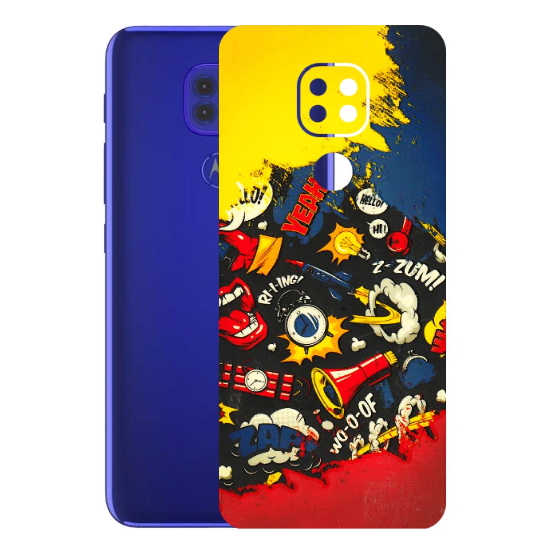 Motorola Phone Skins (All Models) - Pacific Doodle Art - 3D Embossed Finish (L-120) Motorola Moto G9