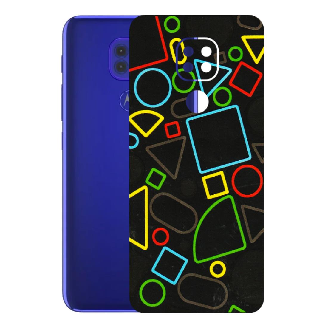 Motorola Phone Skins (All Models) - Black Shapes - 3D Embossed Finish (L-131) Motorola Moto G9
