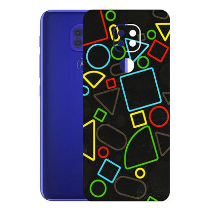 Motorola Phone Skins (All Models) - Black Shapes - 3D Embossed Finish (L-131) Motorola Moto G9