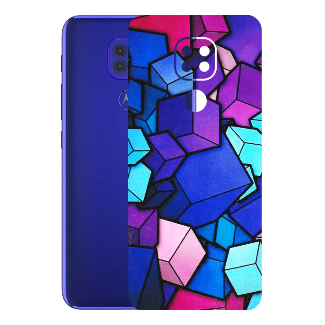 Motorola Phone Skins (All Models) - Cube Doodle - 3D Embossed Finish (L-141) Motorola Moto G9