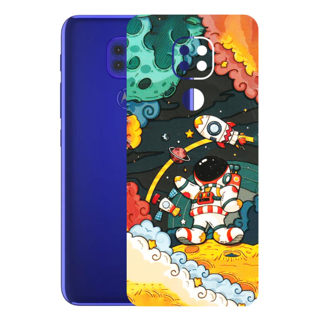 Motorola Phone Skins (All Models) - Astronauts & Spaceship - 3D Embossed Finish (L-145) Motorola Moto G9