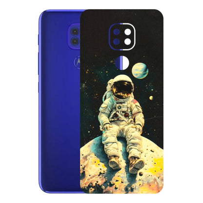 Motorola Phone Skins (All Models) - Astronaut in Space - 3D Embossed Finish (L-16) Motorola Moto G9