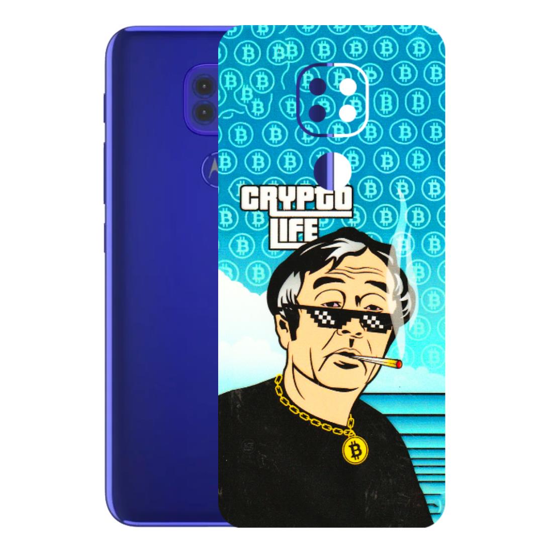 Motorola Phone Skins (All Models) - Crypto Thug Life - 3D Embossed Finish (L-179) Motorola Moto G9