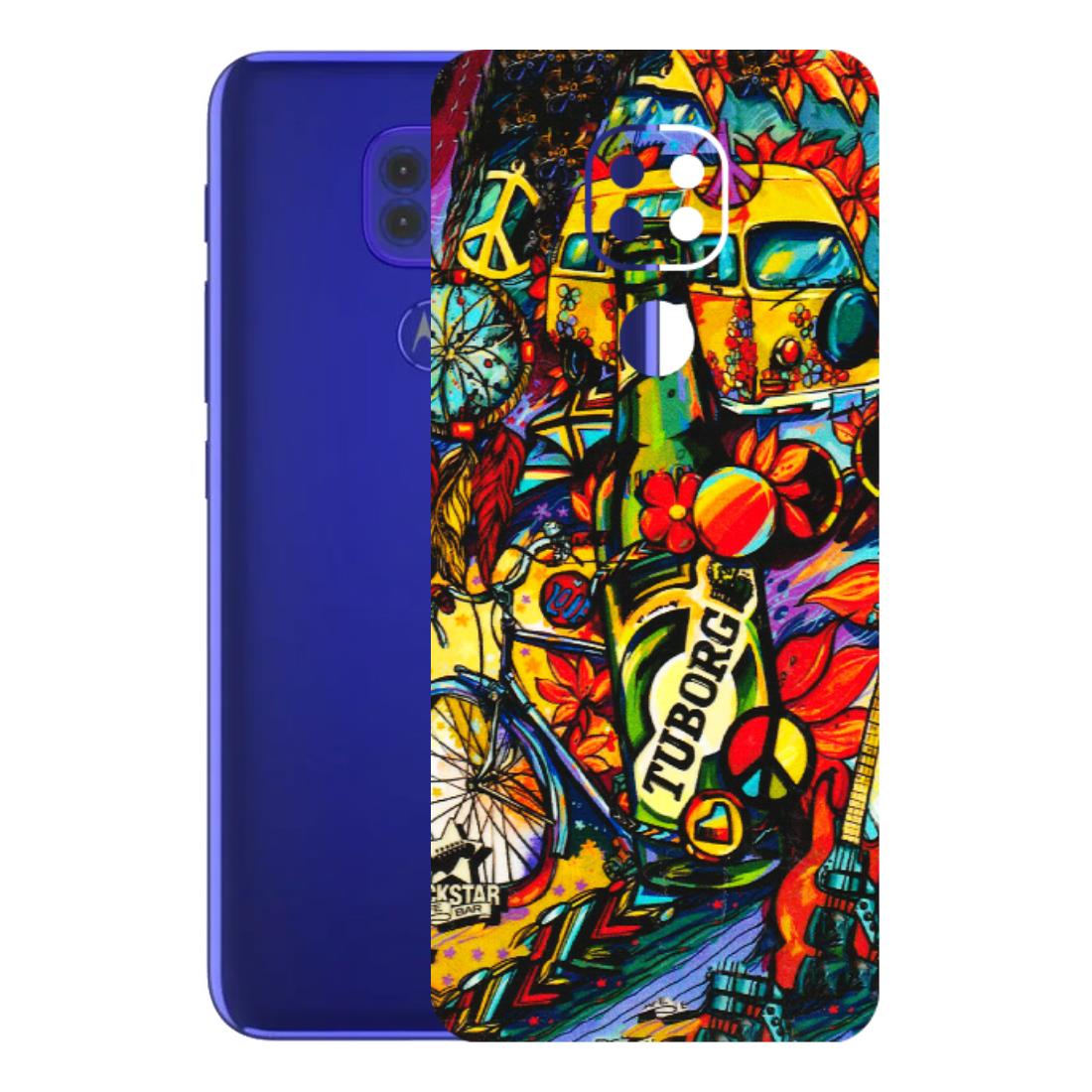 Motorola Phone Skins (All Models) - Cool Beer Bottle - 3D Embossed Finish (L-193) Motorola Moto G9