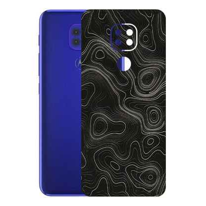 Motorola Phone Skins (All Models) - Black Swirl - 3D Embossed Finish (L-196) Motorola Moto G9