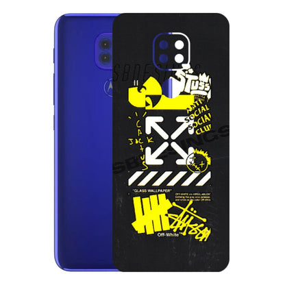 Motorola Phone Skins (All Models) - Anti Social Graffiti - 3D Embossed Finish (L-198) Motorola Moto G9