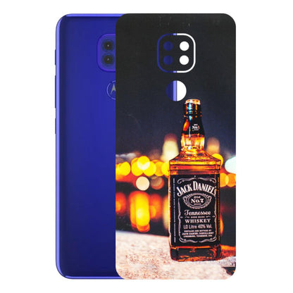 Motorola Phone Skins (All Models) - JD Whiskey Bottle - 3D Embossed Finish (L-20) Motorola Moto G9