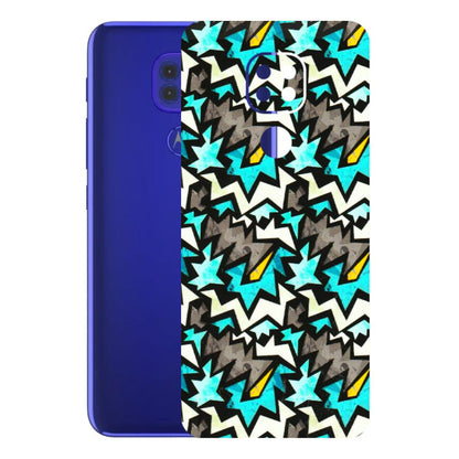 Motorola Phone Skins (All Models) - Funky Zig Zag - 3D Embossed Finish (L-223) Motorola Moto G9