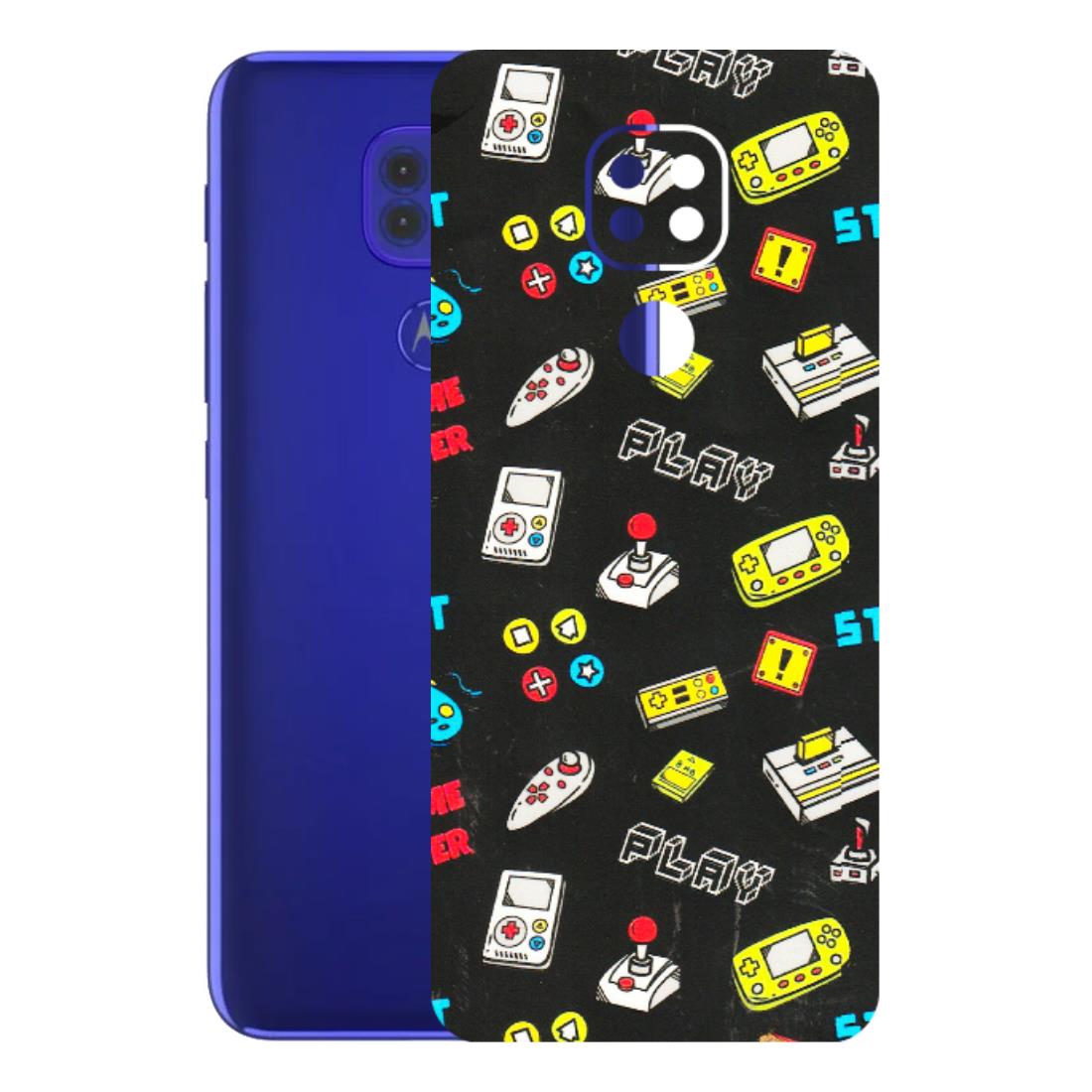 Motorola Phone Skins (All Models) - Gaming Doodles - 3D Embossed Finish (L-224) Motorola Moto G9