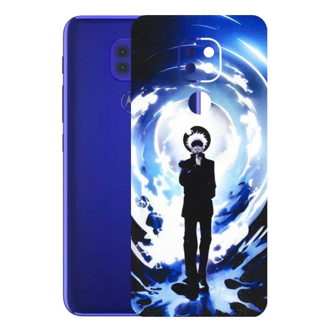 Motorola Phone Skins (All Models) - Satoru Gojo Dark Blue - 3D Embossed Finish (L-235) Motorola Moto G9