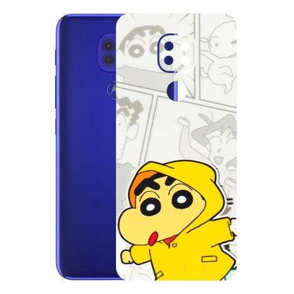 Motorola Phone Skins (All Models) - Yellow Shinchan Comic - 3D Embossed Finish (L-246) Motorola Moto G9