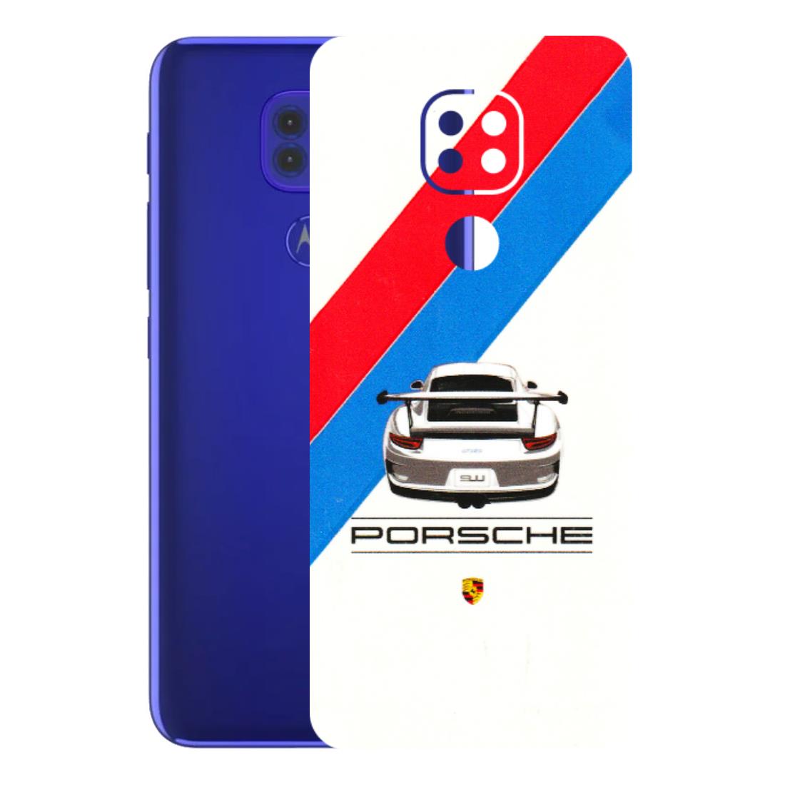 Motorola Phone Skins (All Models) - Porche Car Sober Logo - 3D Embossed Finish (L-248) Motorola Moto G9