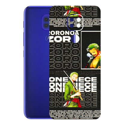 Motorola Phone Skins (All Models) - One Piece Zoro - 3D Embossed Finish (L-250) Motorola Moto G9