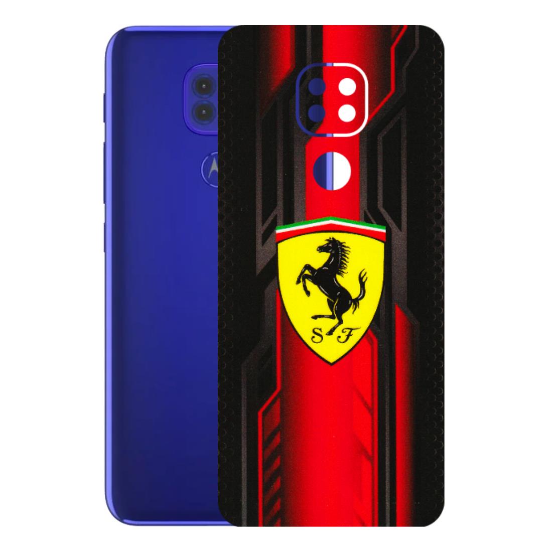 Motorola Phone Skins (All Models) - Black Ferrari Logo - 3D Embossed Finish (L-253) Motorola Moto G9