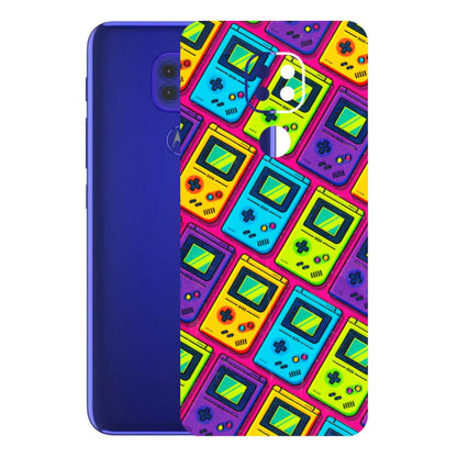 Motorola Phone Skins (All Models) - Gameboy Colourful - 3D Embossed Finish (L-266) Motorola Moto G9