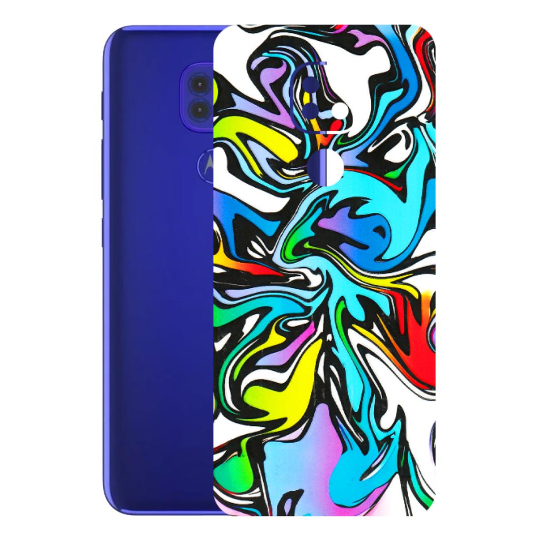 Motorola Phone Skins (All Models) - Abstract Colour Paints - 3D Embossed Finish (L-271) Motorola Moto G9