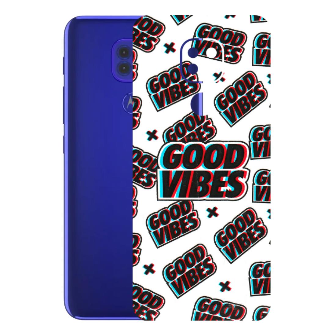 Motorola Phone Skins (All Models) - Good Vibes - 3D Embossed Finish (L-282) Motorola Moto G9