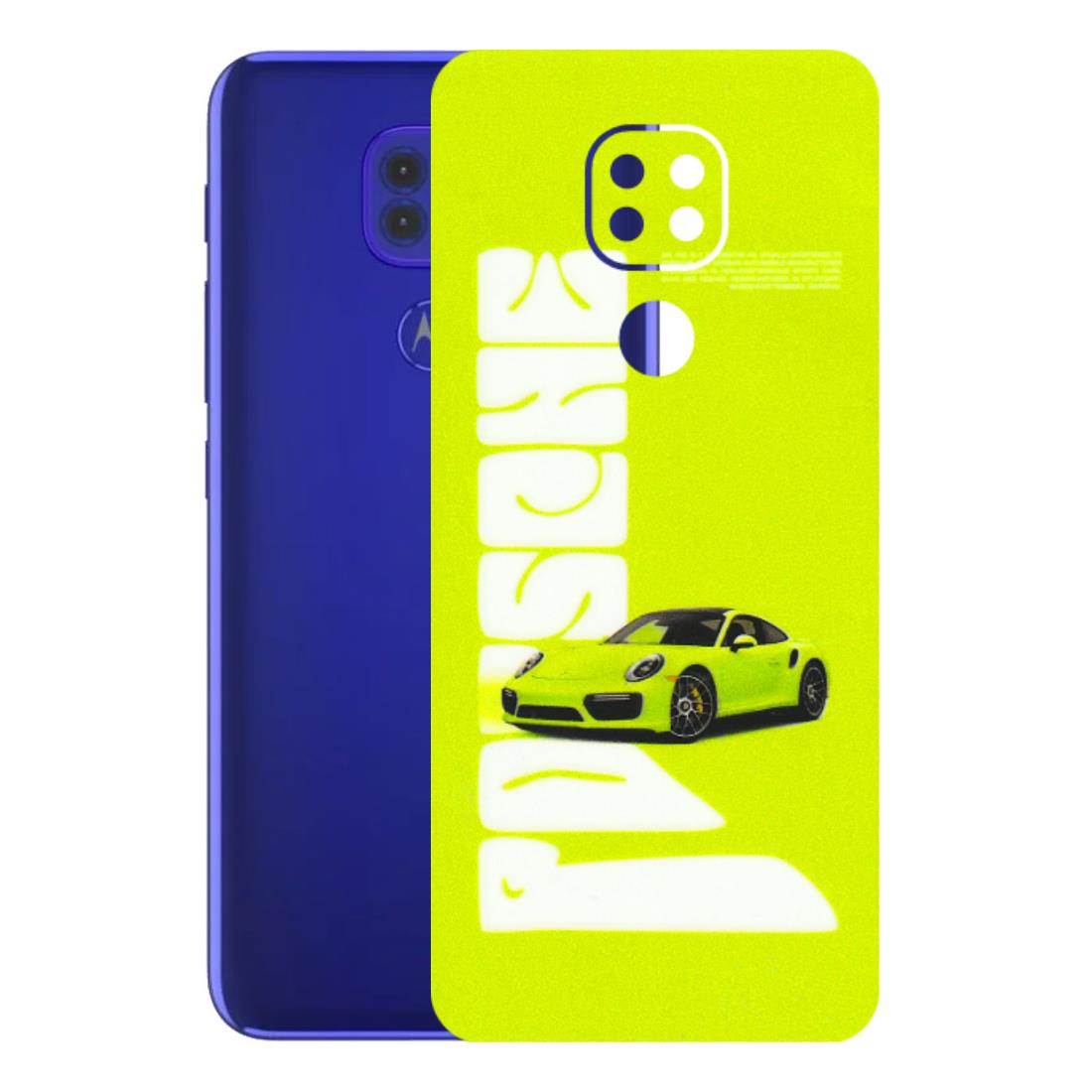Motorola Phone Skins (All Models) - Lime Green Porche - 3D Embossed Finish (L-30) Motorola Moto G9